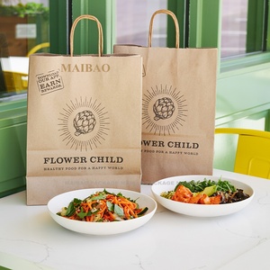 Bolsa <span class=keywords><strong>de</strong></span> papel Kraft SOS ecológica <span class=keywords><strong>de</strong></span> alta calidad, <span class=keywords><strong>precio</strong></span> <span class=keywords><strong>de</strong></span> fábrica, paquete para llevar biodegradable para uso en ensaladas <span class=keywords><strong>de</strong></span> supermercado - Product Image 4