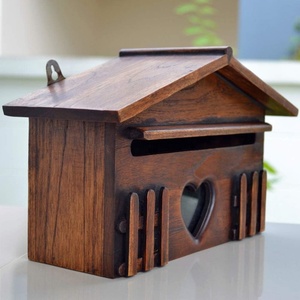 Cabine en bois boîte aux lettres rustique <span class=keywords><strong>Vintage</strong></span> extérieur étanche à la pluie boîte aux lettres boîte à Suggestion boîte aux lettres - Product Image 6
