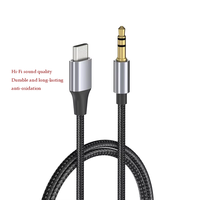 Câble audio tressé auxiliaire dans la voiture de 3.5mm 1m adapté aux téléphones mobiles Apple Câble audio numérique