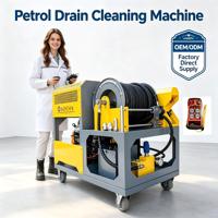 Machine de nettoyage des égouts JZC2060, 200 bars, 60 LPM, moteur à essence 27 CV, jet d'eau haute pression pour les grands réseaux de drainage municipaux