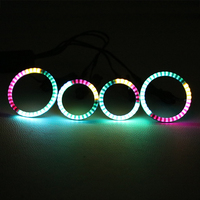 RVB chassant coulant switchback DRL fumée ange oeil halo anneau led lumière pour voiture universelle