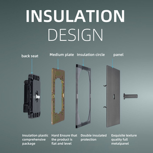 Retro Luxury Gold <strong>Switch</strong> and <strong>Toggle</strong> Control <strong>Switch</strong> with Stainless Steel Panel <strong>Switch</strong>, 3 Gang 2 Way 110-250 V - Product Image 6