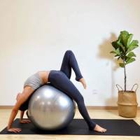 Ballon de yoga de 65 cm, matériau PVC hautement élastique, anti-explosion et antidérapant, universel pour le yoga à domicile/entraînement du tronc/récupération post-partum