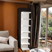 AILICHEN Simple Mobilier de Maison Moderne Bibliothèque en Bois Étagère de Rangement en Chêne Bambou Acier pour Salon Chambre École Hall