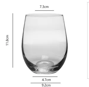 도매 530ml 투명한 handmade 주문 포도주 잔 stemless 깨지지 않는 stemless 포도주 잔 고정되는 stemless 포도주