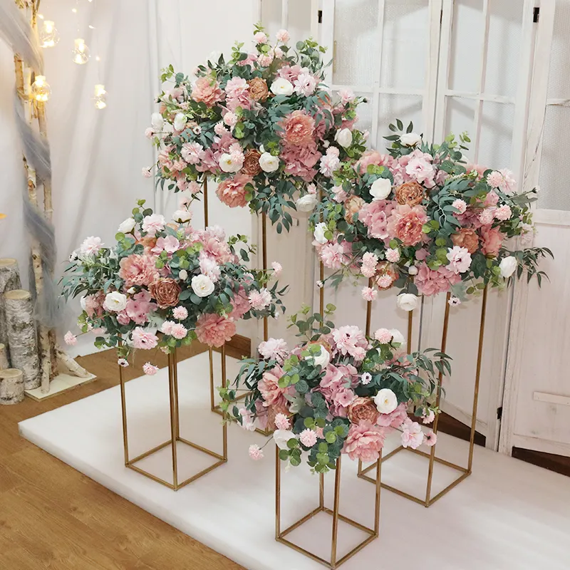 Arrangement de Roses en soie, 1 pièce, 40CM, boule décorative, pour décorer le centre de table, mariage