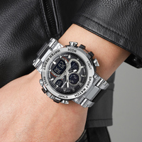 Montre homme SKMEI 2500 haut de gamme, étanche, sportive, double affichage, multifonctionnelle, chronographe, pour extérieur