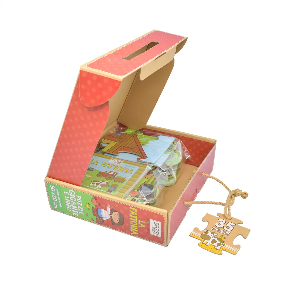 19 anni di fabbrica campione gratuito pieghevole riciclabile libro personalizzato immagine Puzzle artigianale cartone ondulato scatola di imballaggio