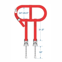 Sangle de fixation robuste pour roues de remorque de voiture, 6600 lbs, avec fixation L-Track, crochet en J, en polyester, pour pneus