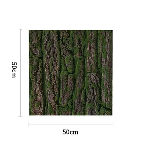 Alta simulação realista natural toque casca de árvore paisagem casca artificial nos troncos de palmeira musgo