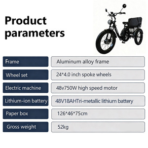 <span class=keywords><strong>Tricycle</strong></span> <span class=keywords><strong>électrique</strong></span> <span class=keywords><strong>adulte</strong></span> robuste à 3 roues avec gros pneus pour la conduite <span class=keywords><strong>tout</strong></span>-<span class=keywords><strong>terrain</strong></span> en extérieur - Product Image 5