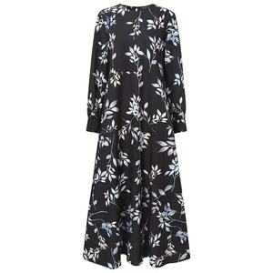 Nouvelles Robes Longues Imprimées Florales Personnalisées pour Femmes, Abaya de Dubaï à Manches Longues, Vêtements Islamiques Turcs à Motifs Floraux, Robes Longues Musulmanes à Col Rond - Product Image 3