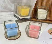 Linlang Shanghai, fournisseur chinois de pots à bougies en verre carrés personnalisés, élégantes lanternes carrées pour bougies votives
