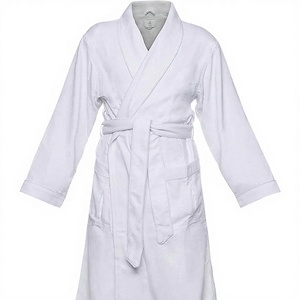 Customized Logo Hooded Casual Combo Knitted Smooth 100% Polyester Luxury <b>Bath</b> Robe Autumn Winter 360g - Product Image 3