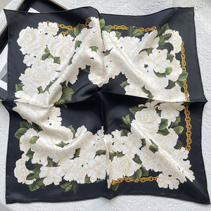 Pañuelo Cuadrado de Seda de Morera 100% Personalizado OEM, Cualquier Tamaño, Impresión, Etiqueta Privada, Pañuelo de Seda de Lujo con Empaque Personalizado - Product Image 1