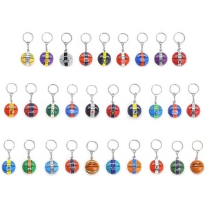 Venta al por mayor 3D equipo de baloncesto llavero personalizado fanáticos de los <span class=keywords><strong>deportes</strong></span> recuerdo regalos promocionales Mini baloncesto modelo llaveros - Product Image 1