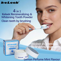 Poudre blanchissante reminéralisante pour les dents Keleek Nature, réparation de l'émail, élimination des taches, non toxique, citron et menthe, usage adulte, soins bucco-dentaires
