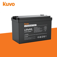 Batterie Lithium Fer à Décharge Profonde KUVO HD PLUS 12.8V 100Ah, Indice de Protection IP65, 3000 Cycles, BMS Intégré, Stockage d'Énergie Domestique