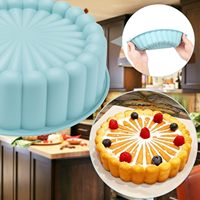 Moule à brownies rond en silicone antiadhésif, moule à gâteau Charlotte, moules en silicone pour gâteau au fromage, gâteau au chocolat