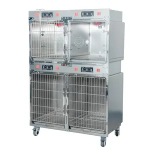 Animal Cages For Vet Hospital Pet Oxygen Chamber Cage With Wheels Jaula De Animales