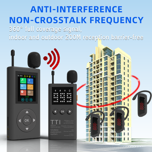 Sistema de Guía Inalámbrico para Visitas a Museos y Fábricas, 1 Transmisor y 10 Receptores, Bolsa de Almacenamiento, Micrófono, Altavoz, Auriculares - Walkie Talkie - Product Image 5