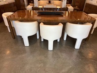 Ensemble de tables à manger en bois de haute qualité d'usine, ensembles de tables et de chaises personnalisés de luxe, utilisation en villa, appartement, restaurant