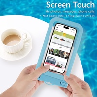 Pochette de téléphone étanche personnalisée avec logo d'usine, en PVC, anti-poussière, style sport, écologique, avec cordon pour les sports de plein air