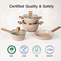 Ensemble de casseroles en aluminium forgé antiadhésif avec revêtement céramique, casseroles, poêles et faitouts pour cuisinière à gaz et à induction