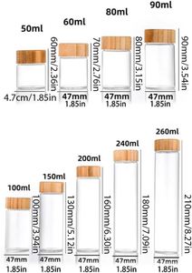 24 Pcs Clear Glass Empty Square <b>Spice</b> Bottle <b>Jars</b> With Bamboo Wooden Lids 4 Oz 120Ml - Product Image 4