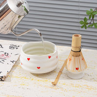 Ensemble de thé Matcha chinois : Bol, Fouet en bambou, Cuillère, Tamis, Kit de poudre de thé vert Matcha, Ensemble de thé Matcha