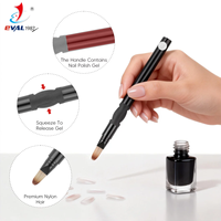 Nouvel Arrivage – Pinceau de Manucure à Gel à Poignée en Plastique Noir, Contrôle Précis du Liquide, pour Nail Art