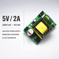 미니어처 5V/2A 전원 모듈 220V에서 5V 2A로 절연된 스위칭 전원 공급 장치 슬림 보드 AC에서 DC로 변환 보드 마운트