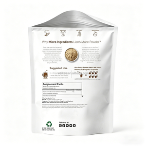 Marca Privada, Polvo de Melena de León 100% Natural, Rico en Polisacáridos, Superalimento, Compra al por Mayor, Sin Aditivos, 454g 1lb - Product Image 6
