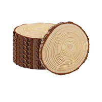 Tranches de bois de pin non finies WOQI, artisanat naturel fait main, décoration murale, réutilisables, différentes tailles : 2 cm, 5 cm, 10 cm, 15 cm