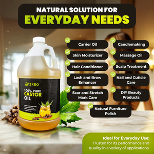 Olio di Ricino Nero Pressato a Freddo all'Ingrosso per la Crescita dei Capelli, Grezzo per Cosmetici e Cura della Pelle, Senza Esano - Product Image 3