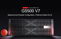 新一代 FusionServer G5500 V7 4U 2 插槽 Xeon CPU AI 机架式服务器，配备 SSD 和 64GB RAM