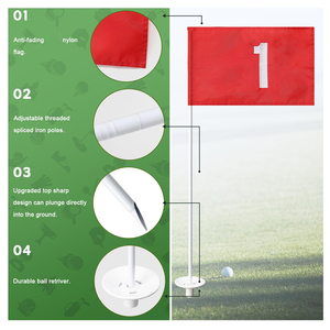 Tissu en nylon bon marché, terrain de campagne de haute qualité, trou, goupille de coupe, double face, drapeau de <span class=keywords><strong>golf</strong></span> numéroté <span class=keywords><strong>Mini</strong></span> <span class=keywords><strong>Master</strong></span> personnalisé avec bâton - Product Image 5