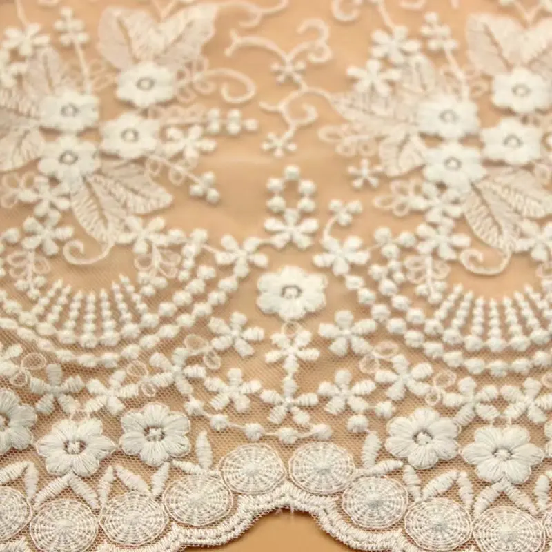 Высококачественная ткань из египетского хлопка, хлопчатобумажная кружевная ткань с вышивкой для кружевной занавески
