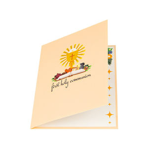 Ensemble de cartes de vœux 3D pop-up Croix de la Première <span class=keywords><strong>Communion</strong></span> pour Baby Shower - Cadeau <span class=keywords><strong>d</strong></span>'<span class=keywords><strong>invitation</strong></span> en papier artistique - Product Image 5