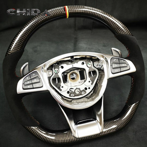 พวงมาลัยคาร์บอนไฟเบอร์เหมาะสำหรับ W204 W205ของ mercedess benzs AMG C63 C43 W212 W211 W213 E300 X166 G63 808 E63 A45 G500 <span class=keywords><strong>S63</strong></span> - Product Image 1