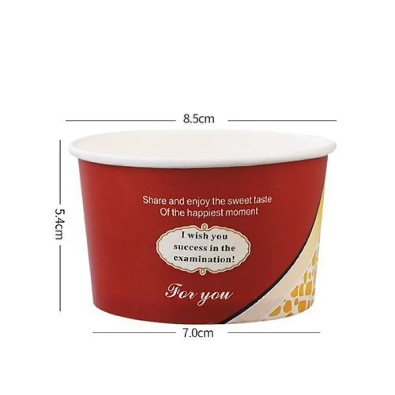 Kraft Vriezer Containers Met Deksels Te Gaan Papier Ijs Cups Kom Voor Sorbet Yoghurt