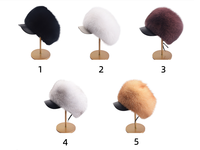 Gorro de Piel de Zorro Plateado Natural para Invierno, Unisex, Grueso y Cálido, de Piel Entera, Gorro de Piel Auténtica de Lujo con Orejeras
