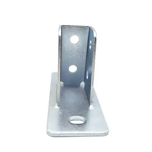 Galvanized/ Stainless Steel Welding Metal swivel Post Base Bracket with holes for Unistrut Steel C Channel OEM Factory Supplier