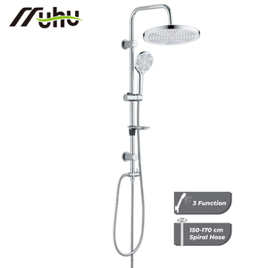 Set Doccia Premium in Acciaio Inossidabile Montato a Parete con Colonna Doccia a Pioggia, Rubinetti e Miscelatori Cromati Regolabili - Product Image 6
