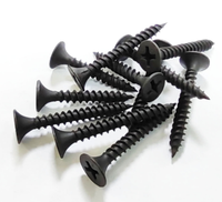 Vis à tête trompette en phosphate noir C1022A, filetage fin, fixations professionnelles pour plaques de plâtre