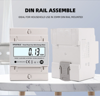 Compteur d'énergie bidirectionnel multifonction 380V 3 phases 4 fils Wattmètre Puissance KWH Tension Courant 100A AC 50Hz 60Hz Solaire PV