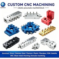 Bloc de collecteur pneumatique robotique en aluminium fraisé OEM, corps de vanne d'air multi-ports pour circuits de commande pneumatiques d'actionneurs robotiques