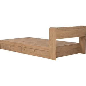Eco-Friendly <b>Oak</b> Colour HIRADO Single Bed <b>Frame</b> with Built-in Storage Drawers for Small Bedroom Space-Saving Furniture Solutions - Product Image 3