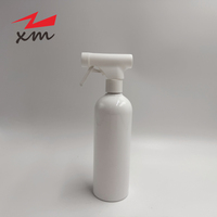 Bouteille pulvérisateur à gâchette en PET de 500 ml, rechargeable, en plastique, forme ronde, pour le nettoyage domestique, les soins des cheveux et du jardin