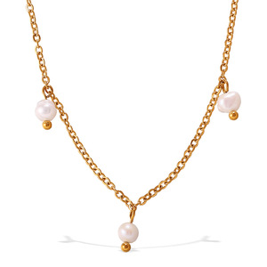 Collier à pampilles en perles d'eau douce style Ins Soft Girl, chaîne de clavicule minimaliste de luxe empilable pour femme, idéal pour le superposition quotidienne - Product Image 2